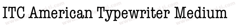 ITC American Typewriter Medium字体转换